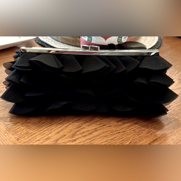 Call it Spring Black Ruffle Clutch - Picture 3 of 8